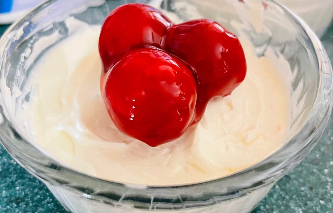 Cherry Topped Lemon Cream Cuties -One point each on Weight Watchers