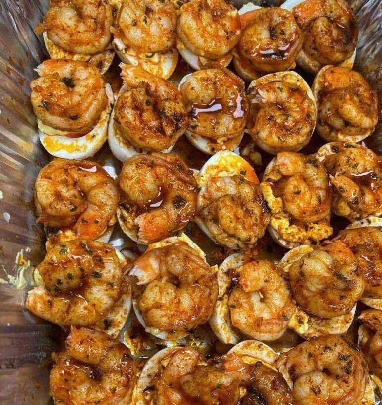 Cajun Shrimp Deviled Eggs