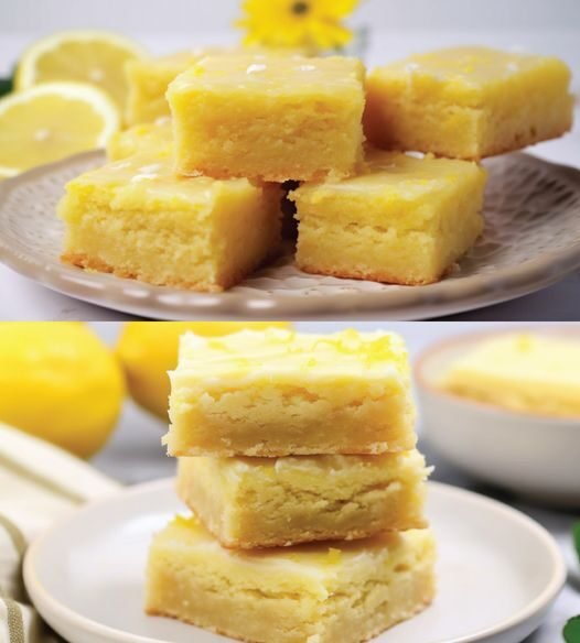 Vegan One Bowl Lemon Brownies