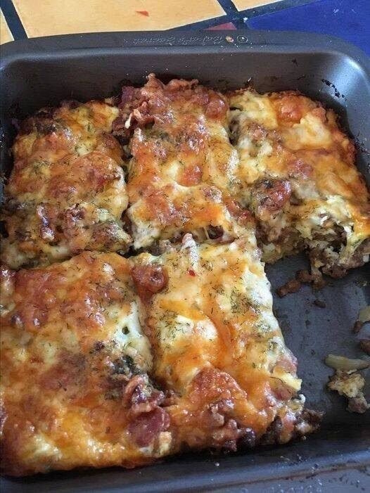 Home Made KETO CHEESEBURGER CASSEROLE