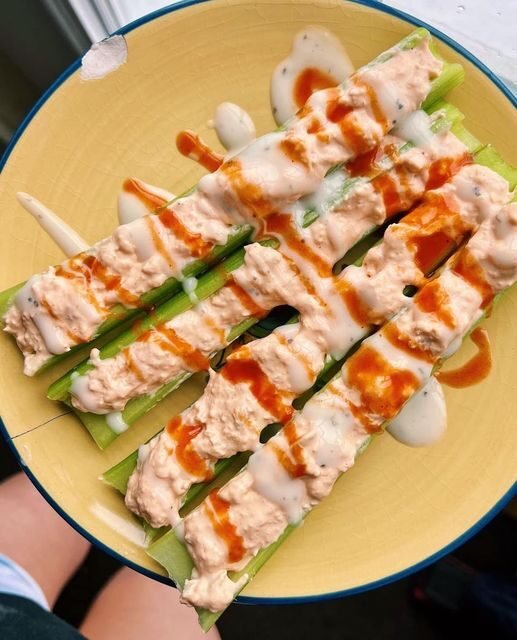 Buffalo Chicken Celery Bites