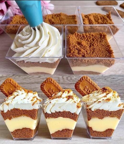 keto Biscoff Layered Cheesecake Cups