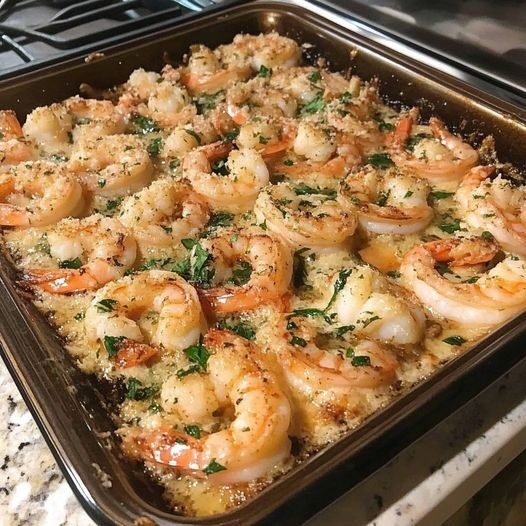 Keto Garlic Parmesan Baked Shrimp🍤