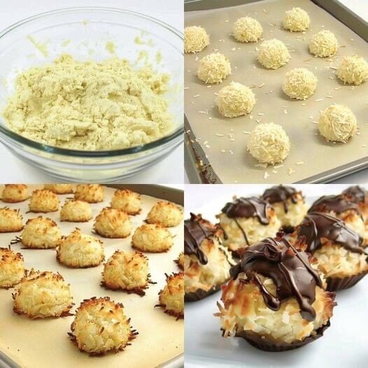 Chocolate Dipped Keto Coconut Macaroons