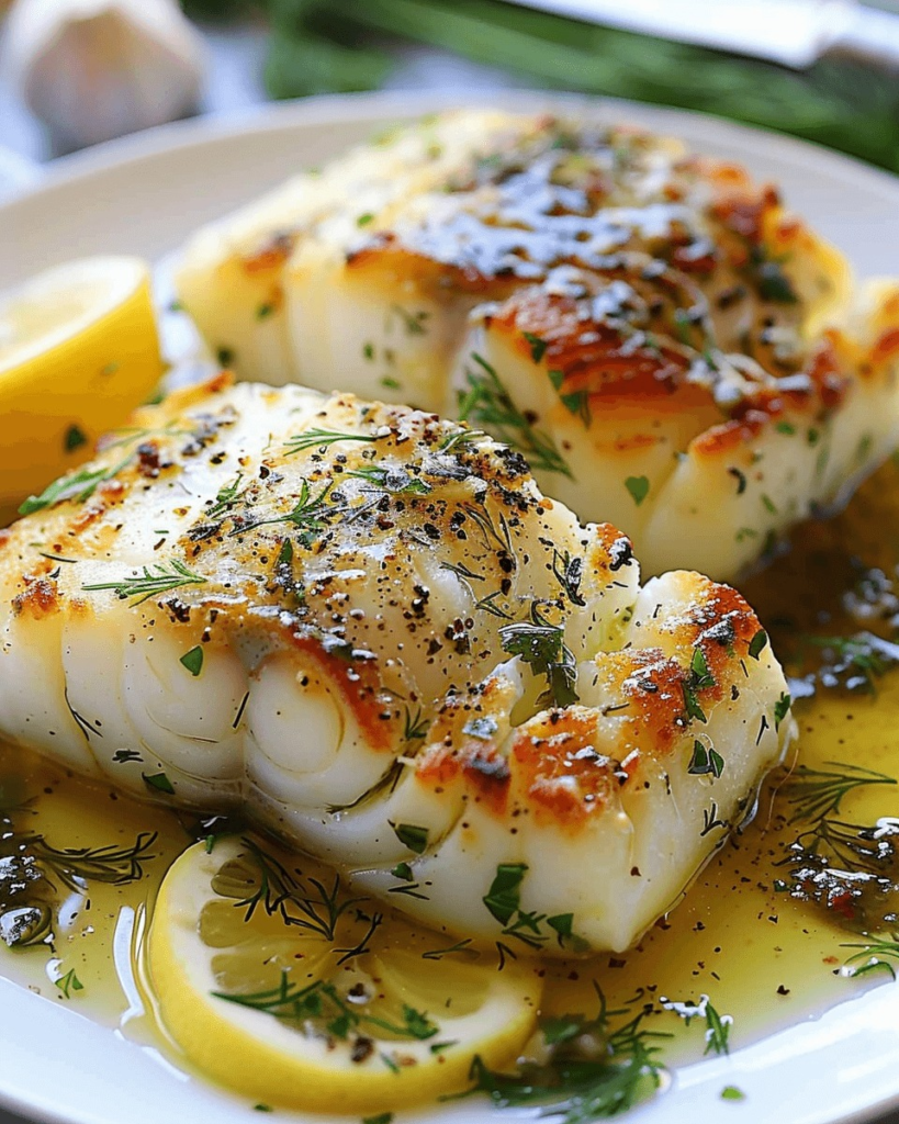 Pan-Fried Cod with Lemon Butter Sauce – Weight Watchers Recipe😋