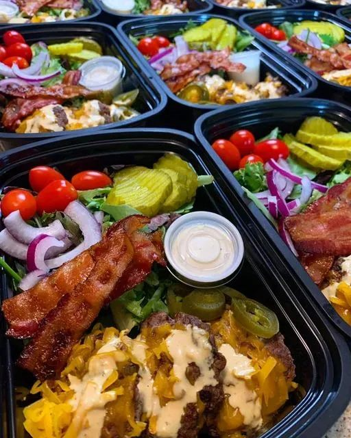 Home Made Keto Burger Power Bowls