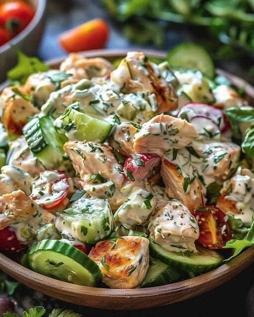 Easy Tzatziki Chicken Salad Recipe