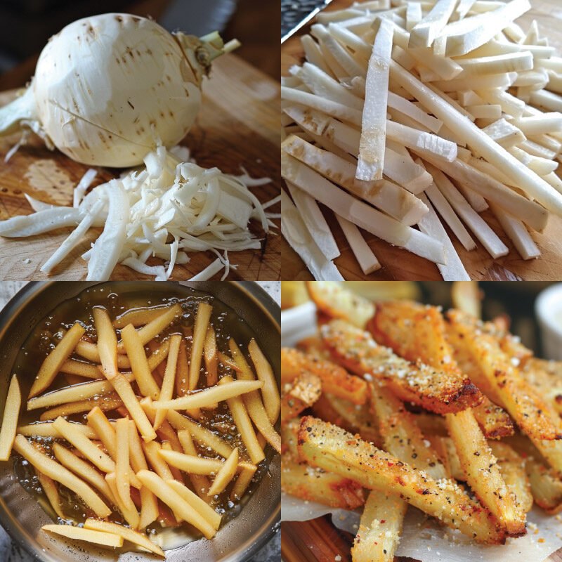 Keto Garlic Parmesan Jicama Fries