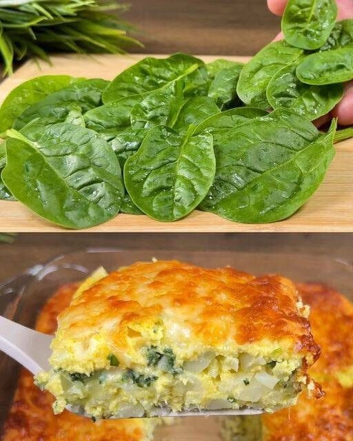 Spinach and Egg Skillet with Cheese