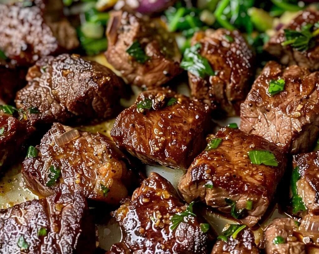 Buttery Garlic Steak Bites 