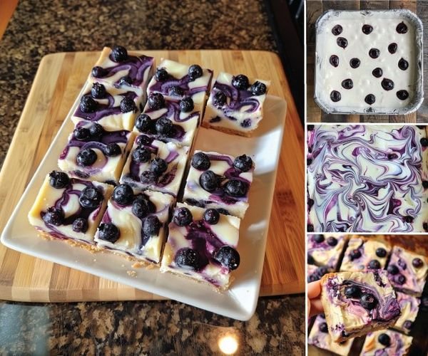 KETO BLUEBERRY CHEESECAKE BARS