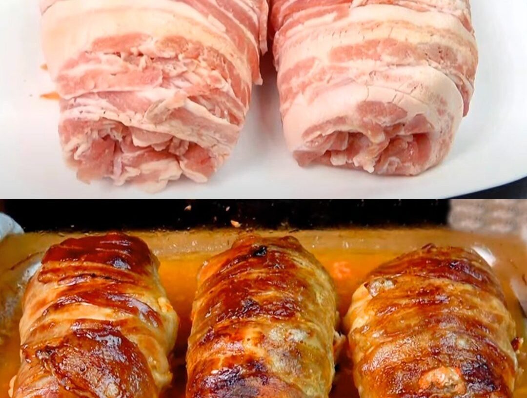 Keto Bacon Wrapped Chicken Stuffed with Mozzarella