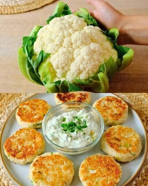 Cauliflower Fritters with Homemade Dip