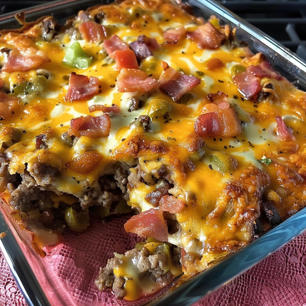 How to Make a Low-Carb Bacon Cheeseburger Casserole