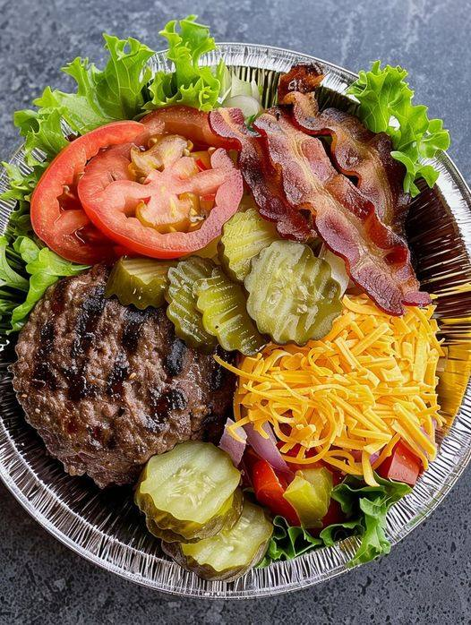 Keto Smash Burger bowls foil packs