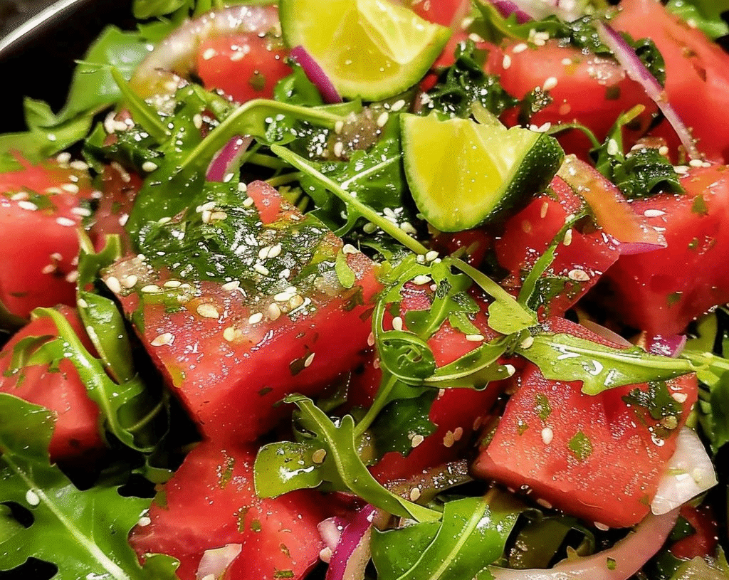 Vegan Watermelon & Arugula Salad