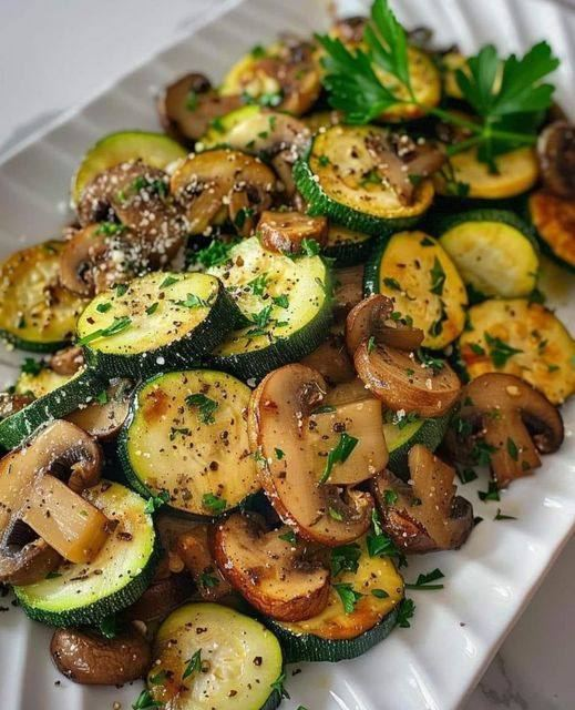 Low-Carb Sautéed Zucchini with Mushroom