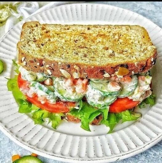 CREAMY CUCUMBER SALAD SANDWICH