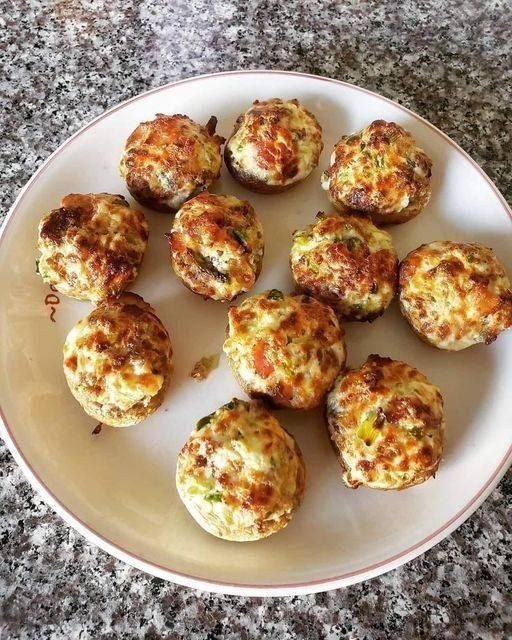 Keto Loaded Mushrooms