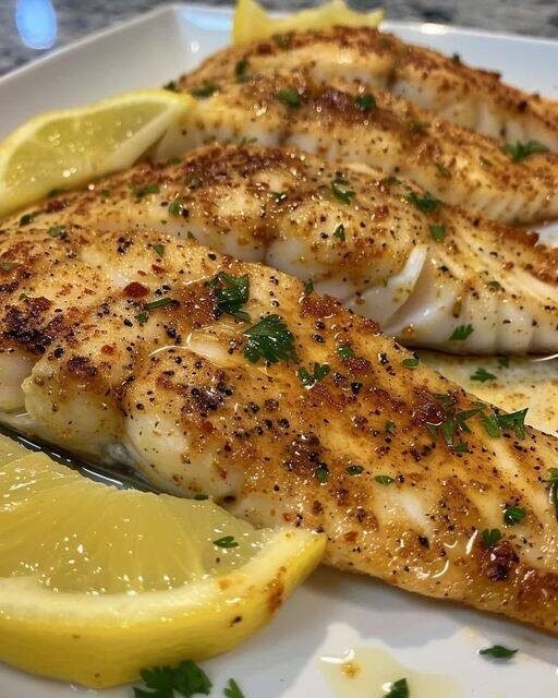 Lemon Cod with Mashed Potatoes