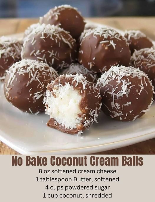 No Bake Coconut Cream Balls Recipe