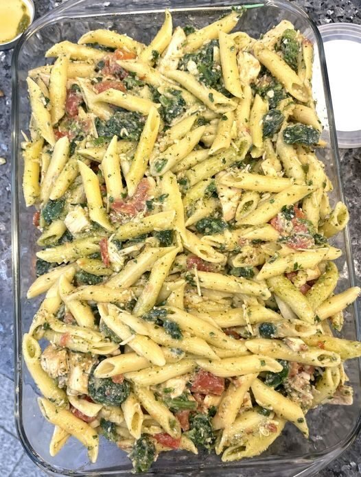 Keto Pesto Pasta Bake