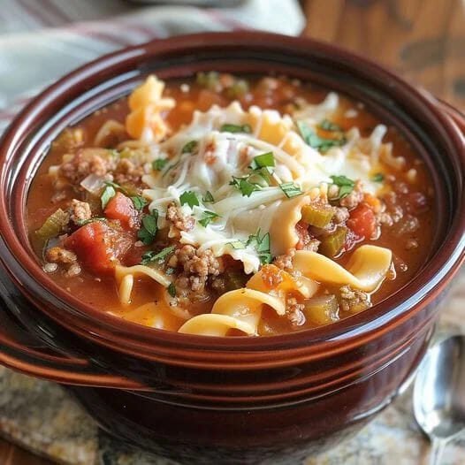 Slow Cooker Lasagna Soup