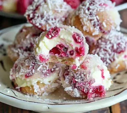 Raspberry Cream Cheese Bites Recipe