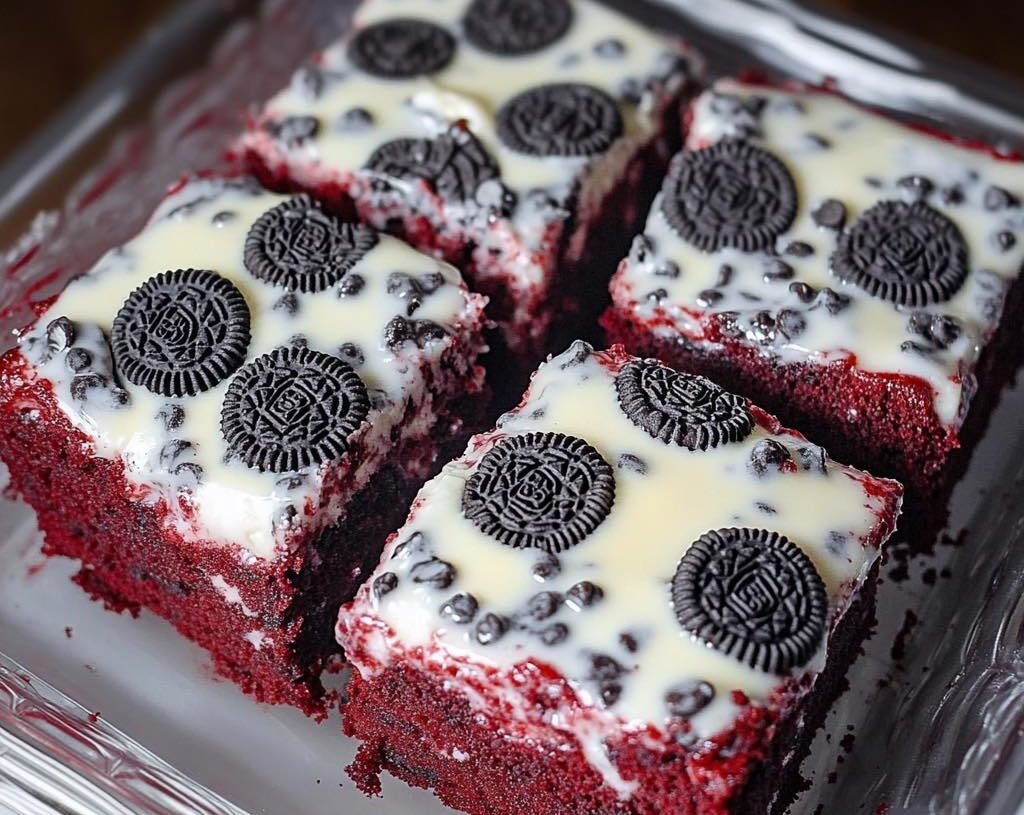 Cookies & Cream Red Velvet Brownies