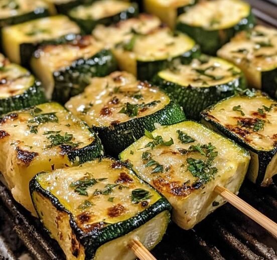 🥒 Keto Garlic Butter Zucchini Skewers Recipe