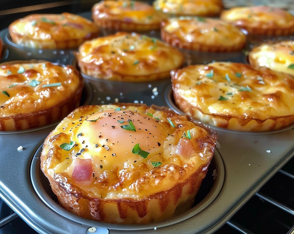 Keto Ham and Cheese Egg Muffins Recipe