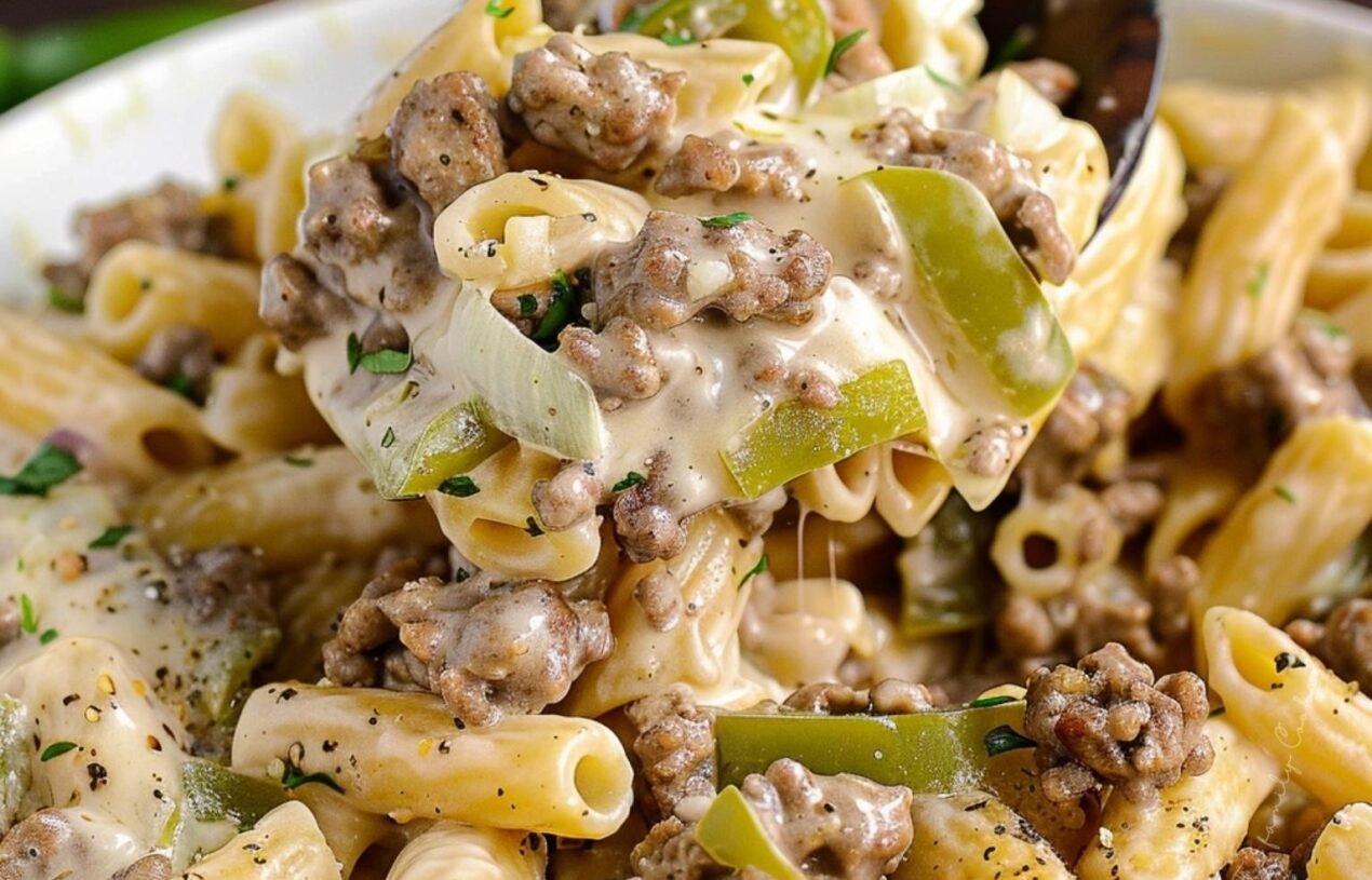 Keto Philly Cheesesteak Pasta