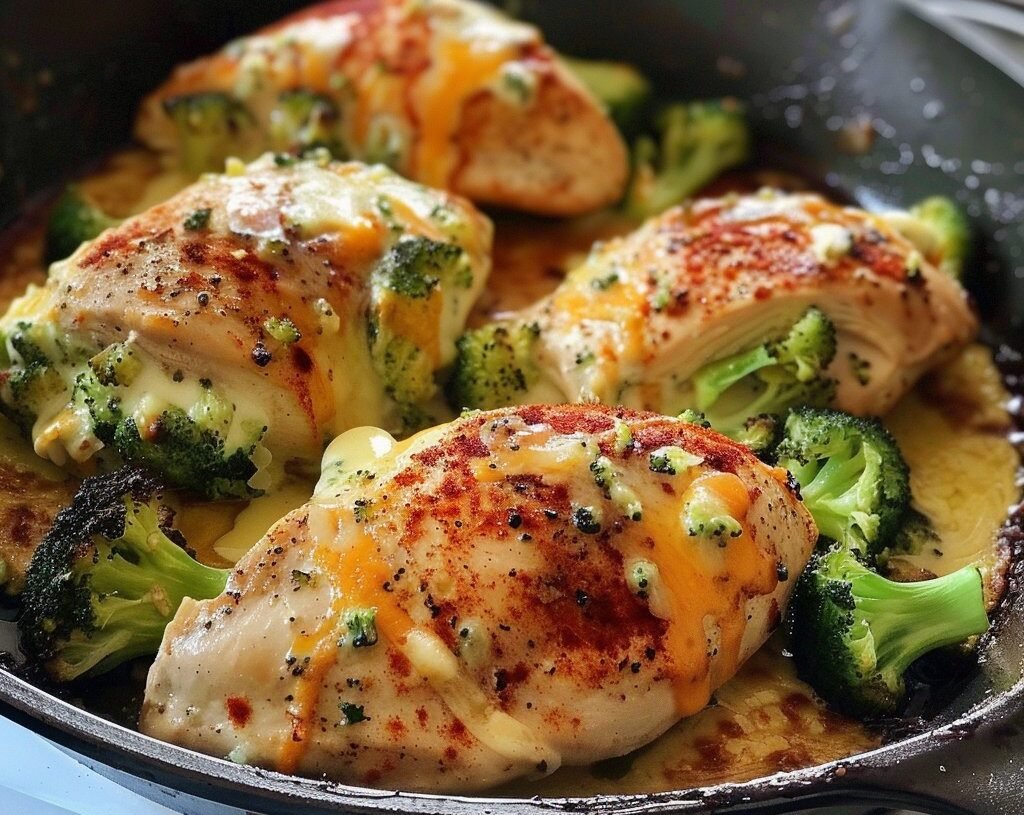Keto Broccoli and Cheese Stuffed Chicken Breast Recipe