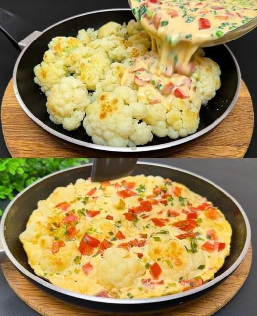 Weight Watchers-friendly Cauliflower and Egg Skillet