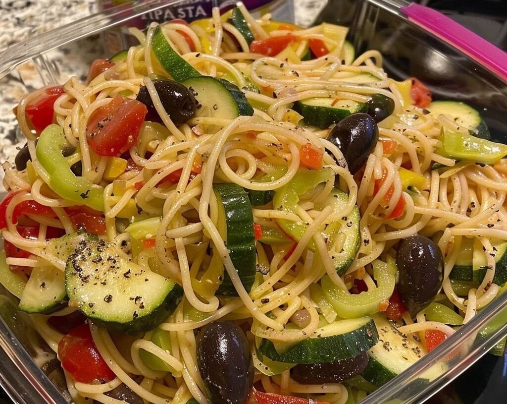 Keto Spiralized Zucchini Salad Recipe