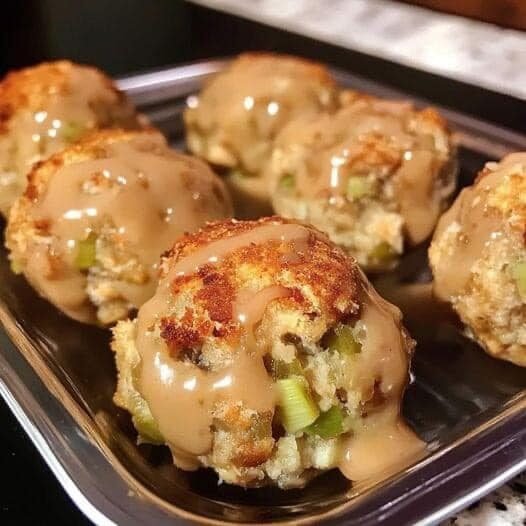 Leftover Turkey Stuffing Balls