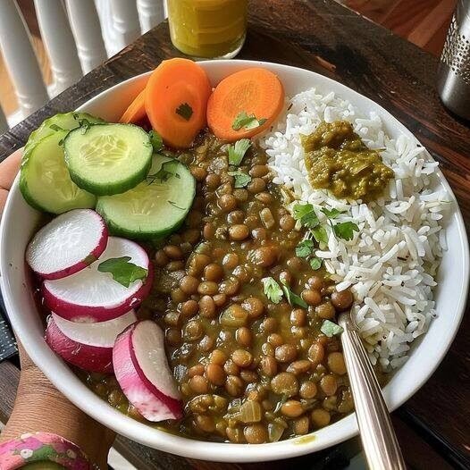 Whole Brown Lentils Curry