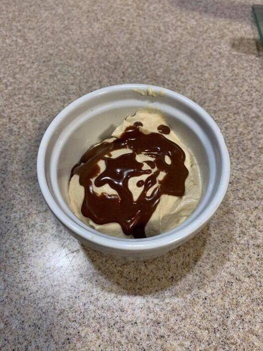 Keto Peanut Butter Mousse with Hot Fudge Sauce