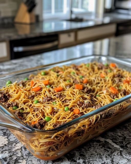 Ground Beef Chow Mein Casserole