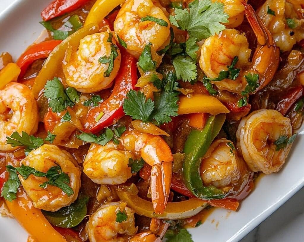 Creamy Shrimp and Pepper Stir-Fry