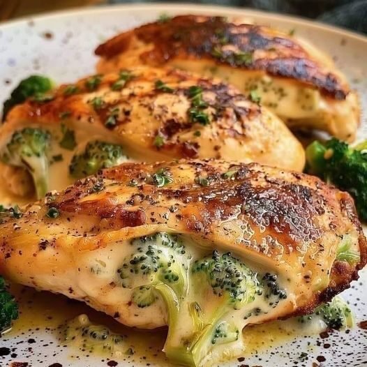 Broccoli and Cheese Stuffed Chicken Breasts