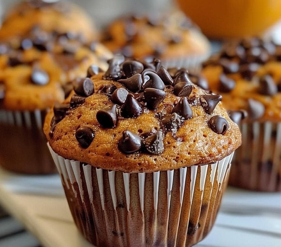 Keto Pumpkin Chocolate Chip Muffins