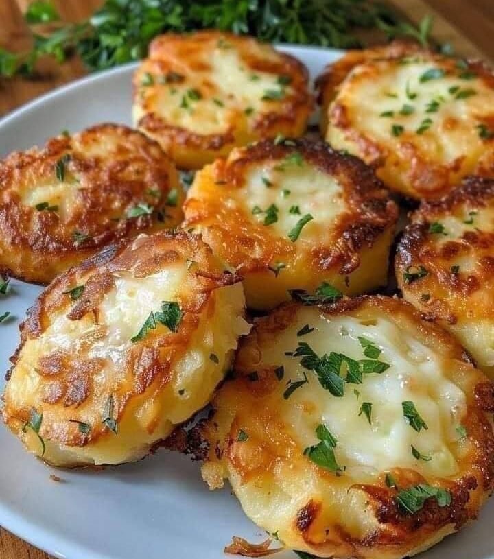 Crispy Baked Potato Slices with Cheese