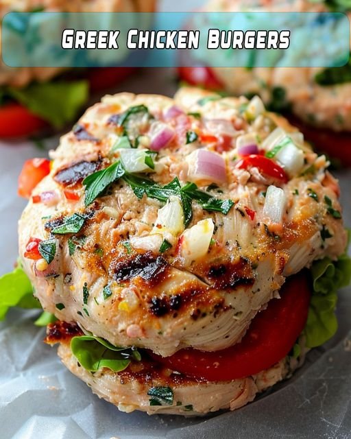 Weight WatchersFriendly Greek Chicken Burgers