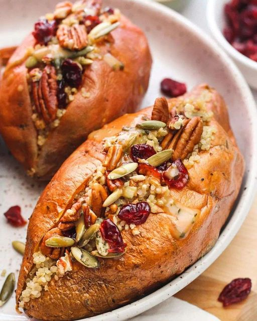 Vegan Stuffed Sweet Potatoes