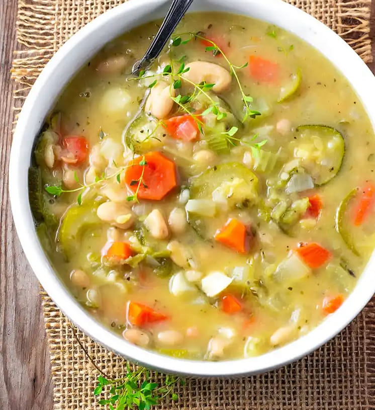 Vegan Zucchini Soup Is Bursting With Flavor.