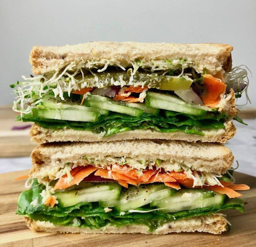 Cucumber Hummus Sandwich