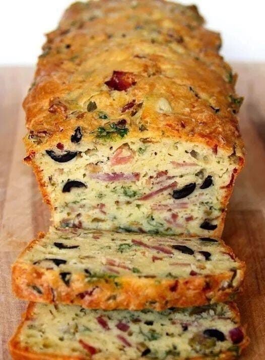 Olive Bacon and Cheese Bread