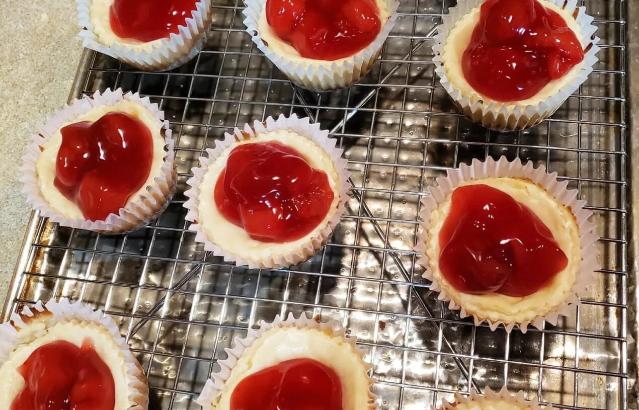 Mini Cherry Cheesecake Cups