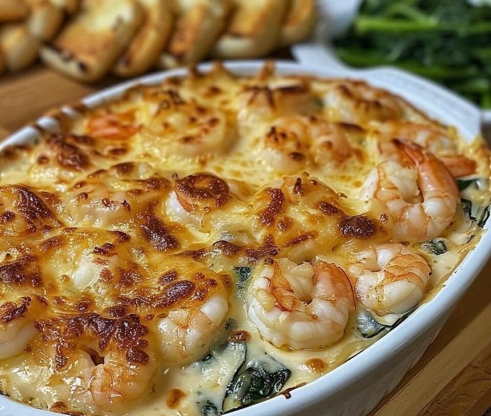 Weight Watchers Creamy Shrimp and Crab Spinach Dip